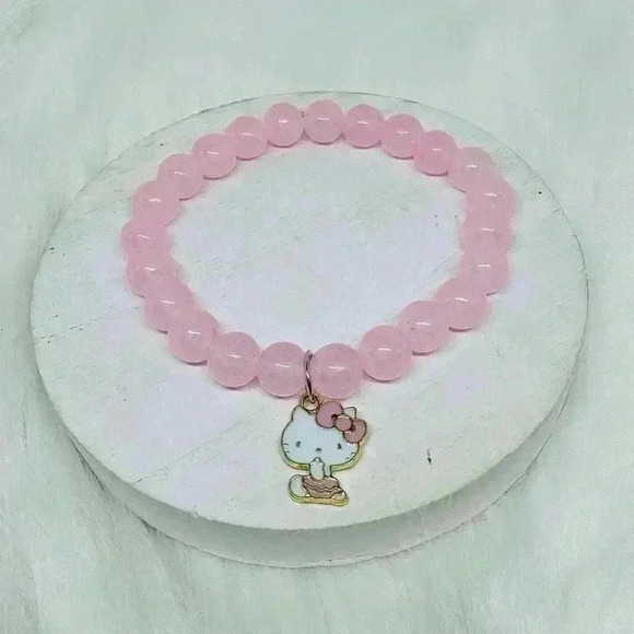 Hello Kitty Pink Beaded Bracelet - Picture 1 of 6
